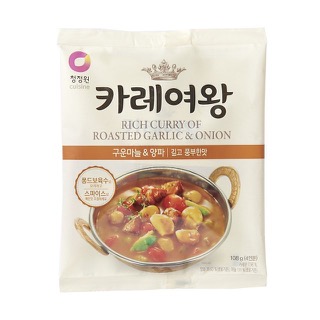 청정원 카레여왕 구운마늘&양파(108g) 실물 상품 이미지