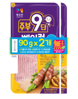 주부9단 베이컨(180g) 실물 상품 이미지